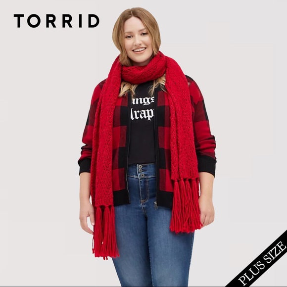 TORRID CARDIGAN ZIP UP BOMBER SWEATER PLAID - Picture 5 of 9